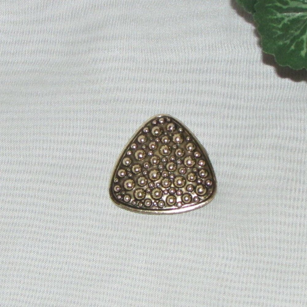 Vintage Scarf Clip Goldtone Hobnail Triangle Boho Fashion Accessory